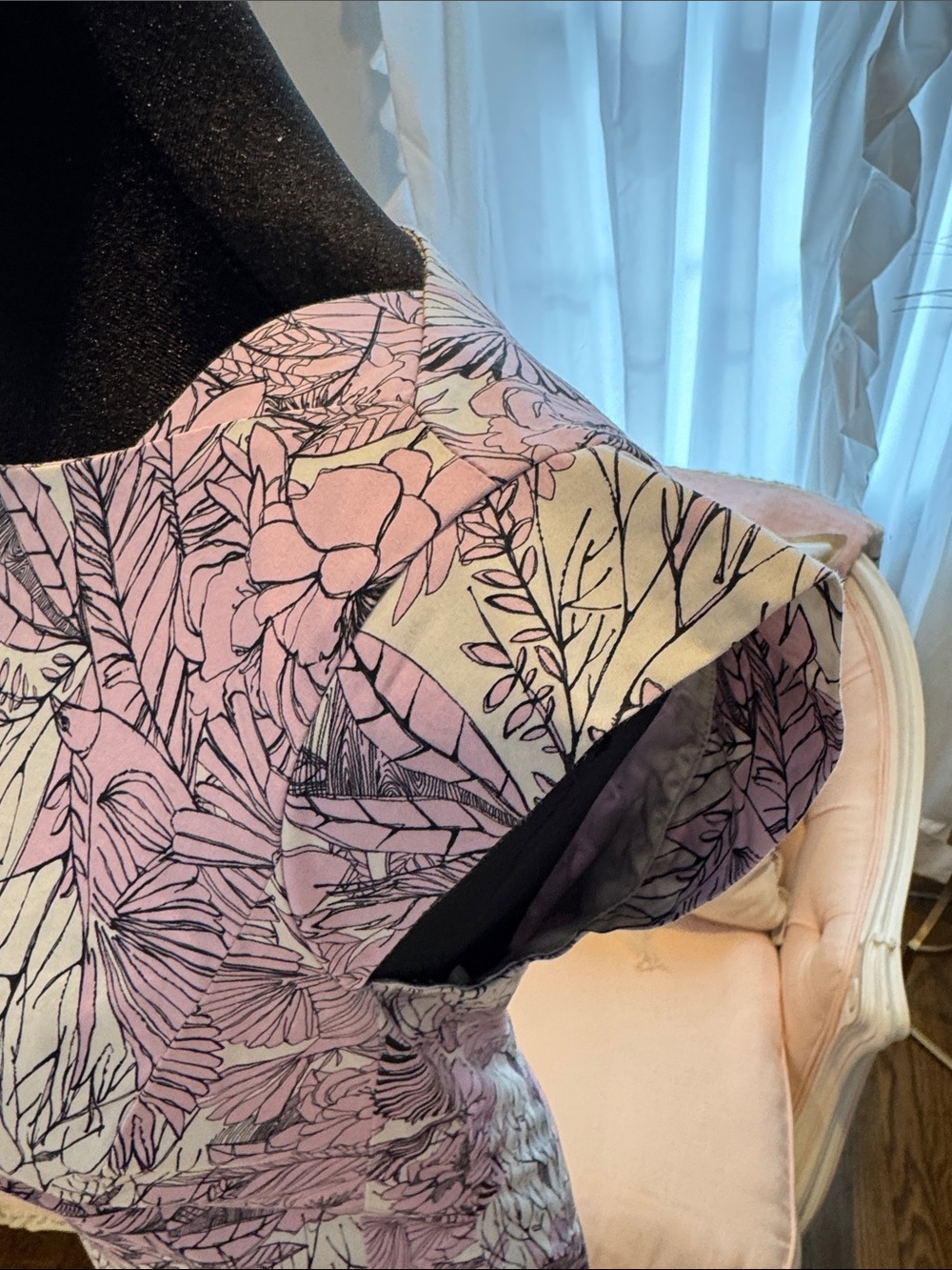 French Connection Lilac Floral Print Midi Dress - Picture 2 of 5